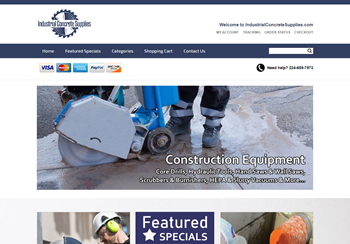 Industrial Concrete Supplies Ecommerce Website