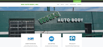 MAC Auto Body Shop Website
